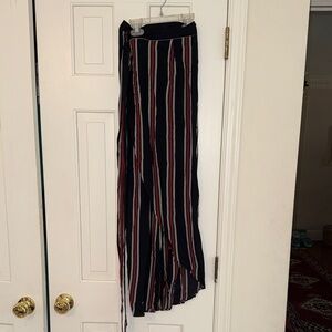 Forever 21 Black and Red Striped Skirt